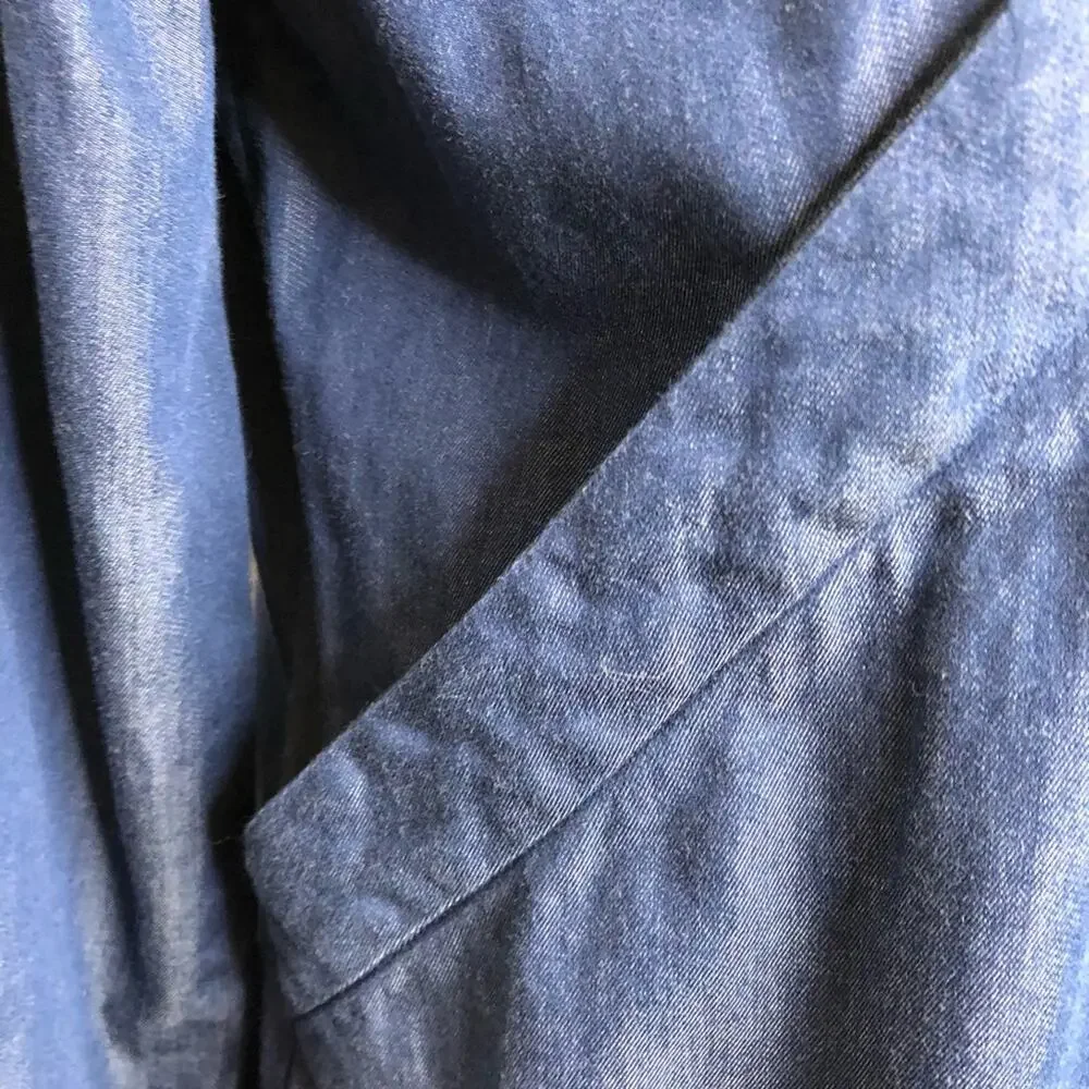 Kate Spade Saturday dark chambray denim blue shift dress size Small